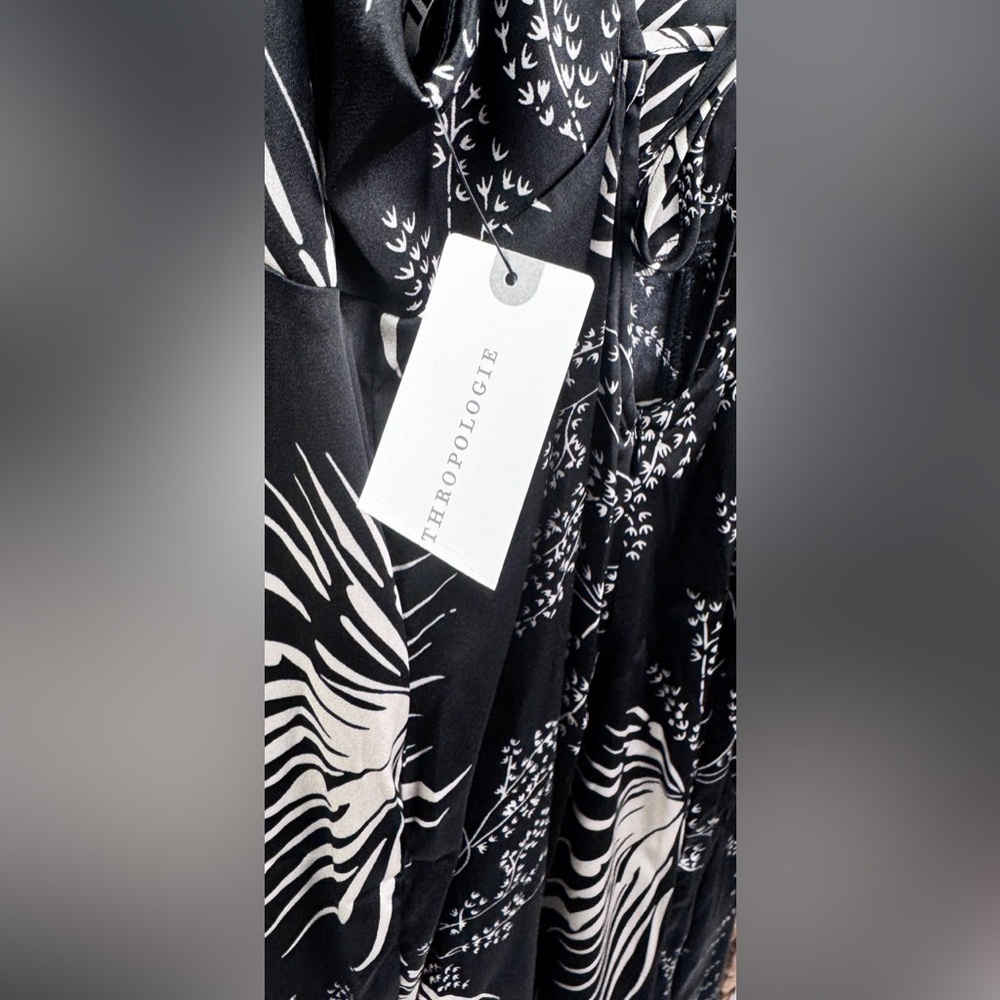 Bishop + Young Nora Wide Leg Jumpsuit Palm Print Size M NWT Back Tie - Picture 7 of 8